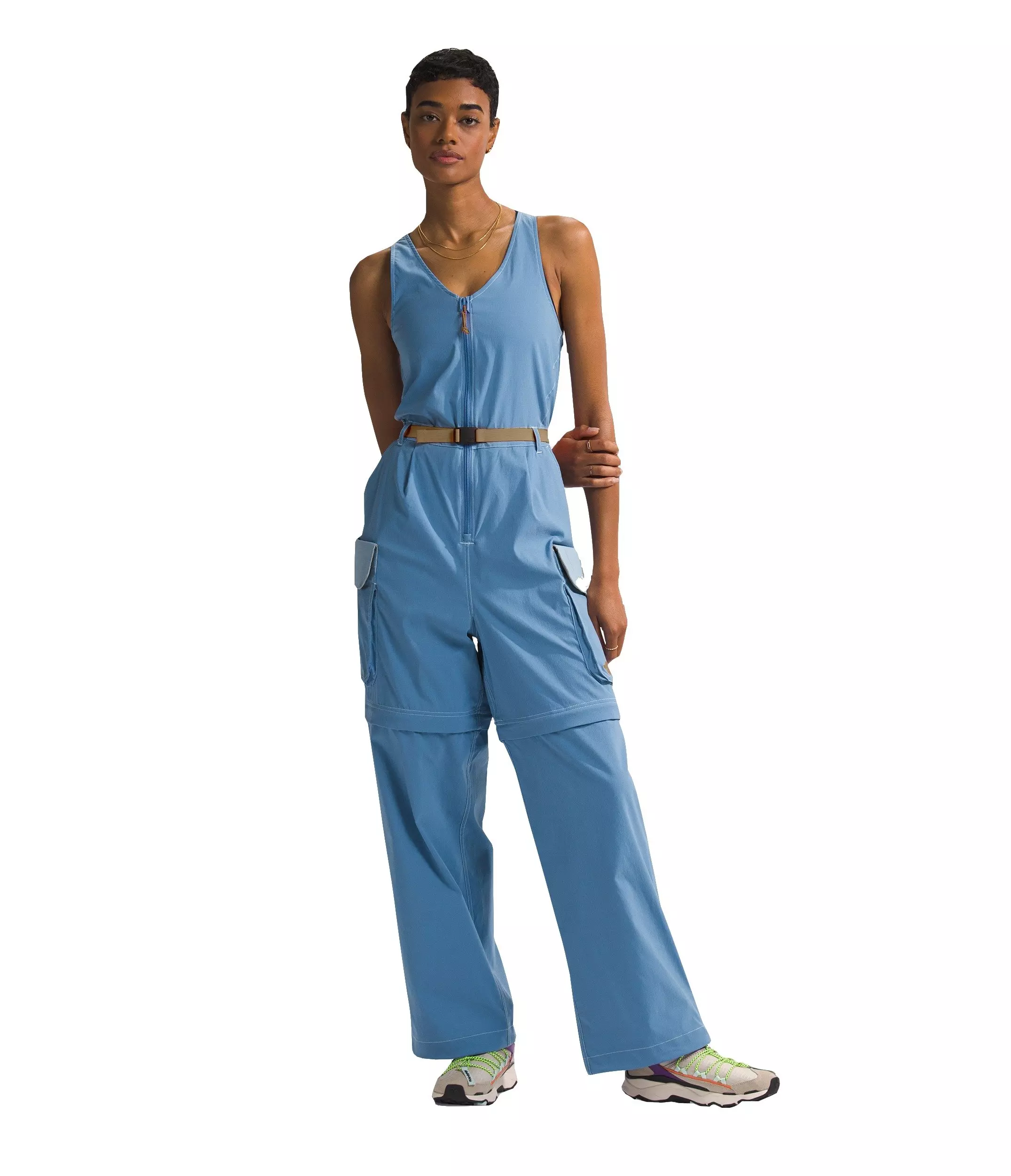 【The North Face】 W’S PLID ONE-PIECE - DEEP_BLUE The North Face Women's Class V Pathfinder One-Piece -Blue